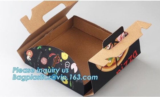 La caja de encargo de papel de embalaje de la pizza acanalada con diverso tamaño, recicla la fiambrera simple de papel del paquete de la pizza