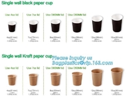 Taza de papel de café biodegradable con tapa personalizada impresa, paquete de tapa de taza de papel de helado de 3oz 5oz 6oz 8oz