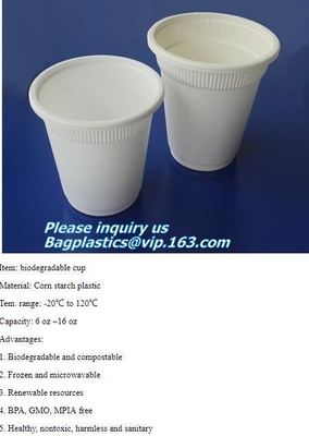 Tazas de café biodegradables amistosas abonablees del bagazo de la taza 8/12oz Eco de la caña de azúcar, pulpa del bagazo de la caña de azúcar