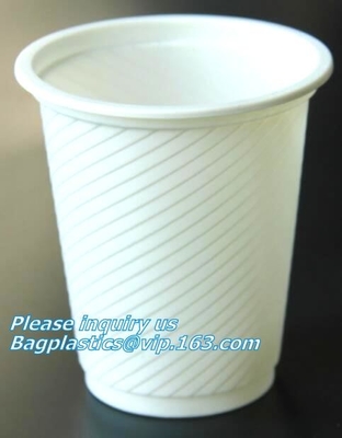 Tazas de café biodegradables amistosas abonablees del bagazo de la taza 8/12oz Eco de la caña de azúcar, pulpa del bagazo de la caña de azúcar