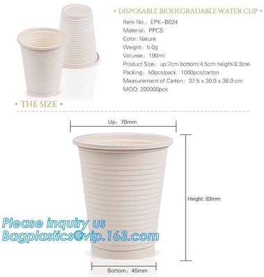 Tazas de café biodegradables amistosas abonablees del bagazo de la taza 8/12oz Eco de la caña de azúcar, pulpa del bagazo de la caña de azúcar