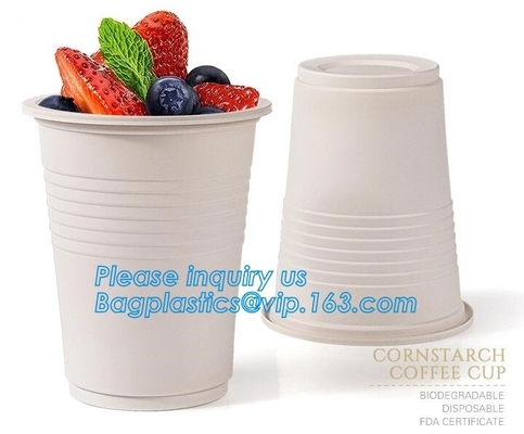Tazas de café biodegradables amistosas abonablees del bagazo de la taza 8/12oz Eco de la caña de azúcar, pulpa del bagazo de la caña de azúcar