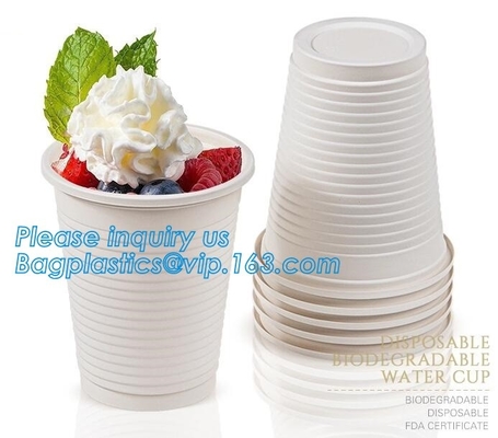Tazas de café biodegradables amistosas abonablees del bagazo de la taza 8/12oz Eco de la caña de azúcar, pulpa del bagazo de la caña de azúcar