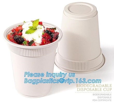 Tazas de café biodegradables amistosas abonablees del bagazo de la taza 8/12oz Eco de la caña de azúcar, pulpa del bagazo de la caña de azúcar
