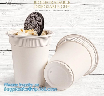 Tazas de café biodegradables amistosas abonablees del bagazo de la taza 8/12oz Eco de la caña de azúcar, pulpa del bagazo de la caña de azúcar