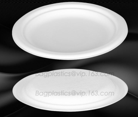 La cubierta abonable saca los envases de comida, bagazo disponible natural, respetuoso del medio ambiente, Sugar Cane Fibers