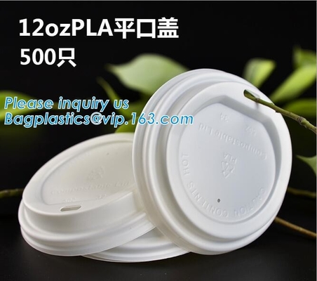 Respetuoso del medio ambiente, Blodegradable, abonable, PLA alineó el sistema frío caliente disponible de la taza de la bebida, café, tiendas, quiosco