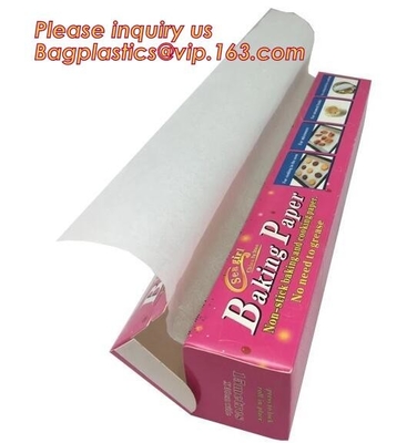 Rollo del papel de pergamino, rollo de papel que cuece del cortador de la diapositiva para cocinar, asación, impermeable a la grasa, papel del abrigo, cocinero