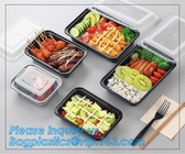 Contenedores de almacenamiento reutilizables de comida del congelador con las tapas, Microwaveable libre de Bento Box BPA de los sistemas del envase de la preparación de la comida