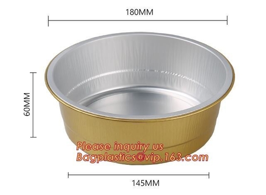 Rectángulo formado, cacerola disponible del papel de aluminio, envases de comida para llevar, taza de Aireline de la torta de la hoja