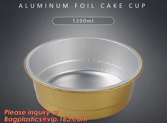 Rectángulo formado, cacerola disponible del papel de aluminio, envases de comida para llevar, taza de Aireline de la torta de la hoja