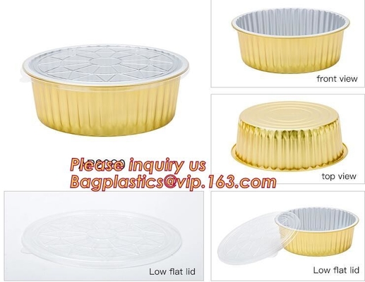 Rectángulo formado, cacerola disponible del papel de aluminio, envases de comida para llevar, taza de Aireline de la torta de la hoja