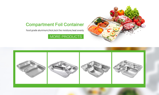 Rectángulo formado, cacerola disponible del papel de aluminio, envases de comida para llevar, taza de Aireline de la torta de la hoja