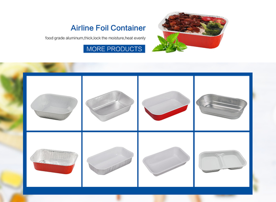 Rectángulo formado, cacerola disponible del papel de aluminio, envases de comida para llevar, taza de Aireline de la torta de la hoja