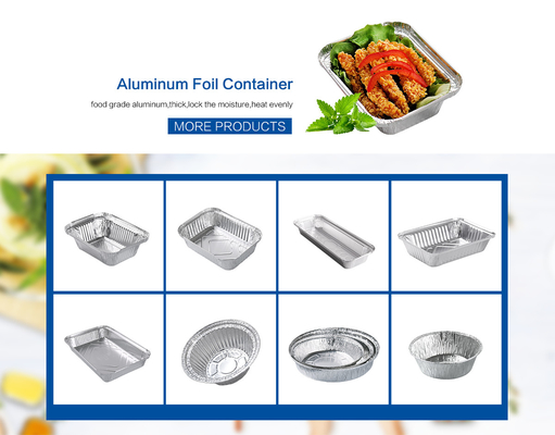 Rectángulo formado, cacerola disponible del papel de aluminio, envases de comida para llevar, taza de Aireline de la torta de la hoja