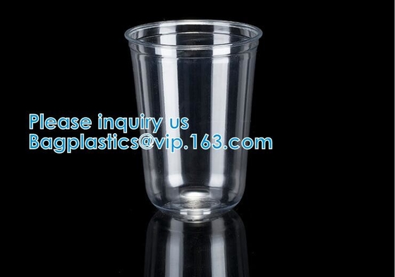 Taza disponible creativa en forma de &quot;U&quot; del brillo, bebida Juice Coffee Tea Takeaway Cups, Smoothie del batido de leche