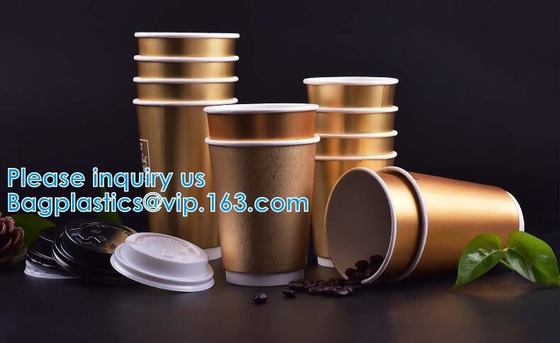 Fuentes de la celebración de días festivos de Drinkware de la Navidad de la hoja de oro, taza de papel disponible de Navidad, fuentes del día de fiesta de Navidad