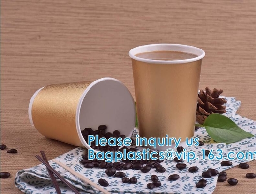 Fuentes de la celebración de días festivos de Drinkware de la Navidad de la hoja de oro, taza de papel disponible de Navidad, fuentes del día de fiesta de Navidad