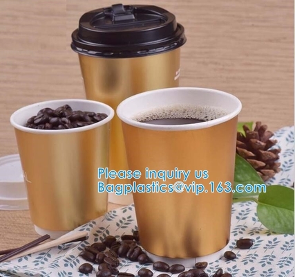 Fuentes de la celebración de días festivos de Drinkware de la Navidad de la hoja de oro, taza de papel disponible de Navidad, fuentes del día de fiesta de Navidad