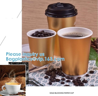 Fuentes de la celebración de días festivos de Drinkware de la Navidad de la hoja de oro, taza de papel disponible de Navidad, fuentes del día de fiesta de Navidad