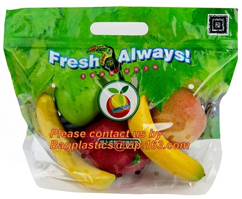 Coloqúese encima de la bolsa, bolsos plásticos de la cerradura de la cremallera de la cremallera del resbalador de la categoría alimenticia del congelador de la comida del paquete claro reutilizable de la fruta