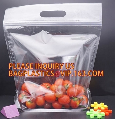 Eco amistoso, legumbre de frutas que se puede volver a sellar, acondicionamiento de los alimentos, bolso biodegradable de la película de poliéster de la nuez de los frutos secos de la hoja