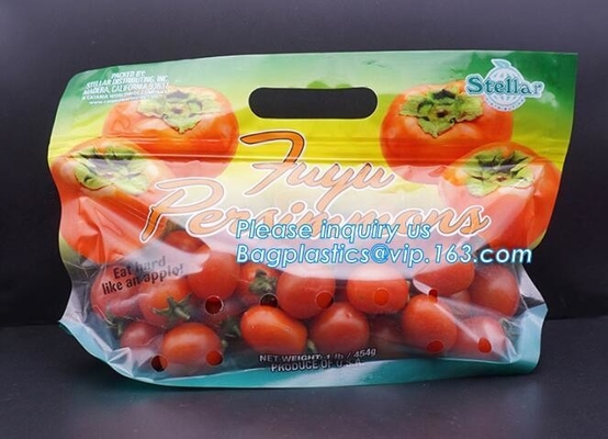 Soporte del Zip lockk de Empaque Alimentos encima del bolso seco de empaquetado del acondicionamiento de los alimentos de los frutos secos del mango del bolso de la nuez plástica del bocado