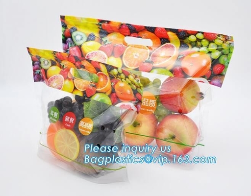 Soporte del Zip lockk de Empaque Alimentos encima del bolso seco de empaquetado del acondicionamiento de los alimentos de los frutos secos del mango del bolso de la nuez plástica del bocado