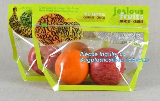 Soporte del Zip lockk de Empaque Alimentos encima del bolso seco de empaquetado del acondicionamiento de los alimentos de los frutos secos del mango del bolso de la nuez plástica del bocado