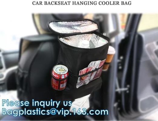 La basura del coche empaqueta al organizador Bag Cooler, cubo de la basura del coche, bolsillos del almacenamiento, compartimiento portátil plegable del asiento trasero del coche