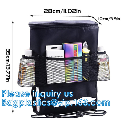 La basura del coche empaqueta al organizador Bag Cooler, cubo de la basura del coche, bolsillos del almacenamiento, compartimiento portátil plegable del asiento trasero del coche