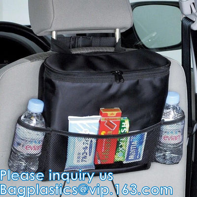 La basura del coche empaqueta al organizador Bag Cooler, cubo de la basura del coche, bolsillos del almacenamiento, compartimiento portátil plegable del asiento trasero del coche