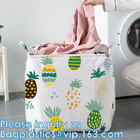 Cestas de lavadero con Carry Handles fácil, cesto, compartimientos que se lavan plegables, cuarto de baño del lavadero de la familia