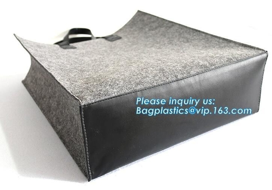 Las compras reutilizables de Eco de los bolsos de ultramarinos empaquetan grande hecho por la producción sentida de la tela empaquetan el viaje elegante Tote Bag Gray