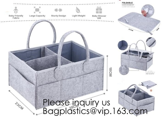 Las compras reutilizables de Eco de los bolsos de ultramarinos empaquetan grande hecho por la producción sentida de la tela empaquetan el viaje elegante Tote Bag Gray