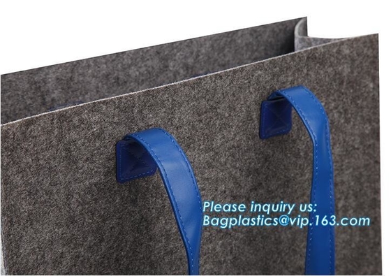 Las compras reutilizables de Eco de los bolsos de ultramarinos empaquetan grande hecho por la producción sentida de la tela empaquetan el viaje elegante Tote Bag Gray