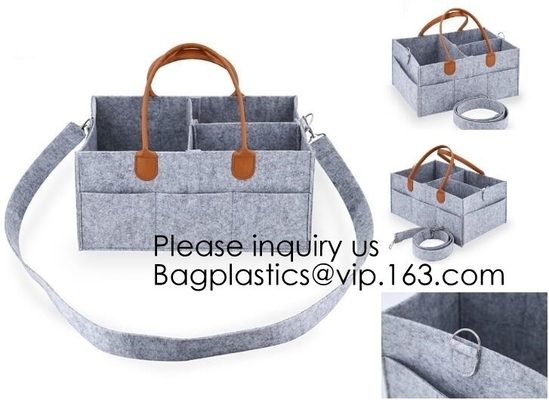 Las compras reutilizables de Eco de los bolsos de ultramarinos empaquetan grande hecho por la producción sentida de la tela empaquetan el viaje elegante Tote Bag Gray