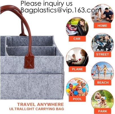 Las compras reutilizables de Eco de los bolsos de ultramarinos empaquetan grande hecho por la producción sentida de la tela empaquetan el viaje elegante Tote Bag Gray
