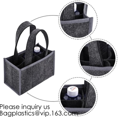 Las compras reutilizables de Eco de los bolsos de ultramarinos empaquetan grande hecho por la producción sentida de la tela empaquetan el viaje elegante Tote Bag Gray