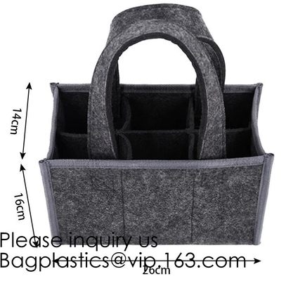 Las compras reutilizables de Eco de los bolsos de ultramarinos empaquetan grande hecho por la producción sentida de la tela empaquetan el viaje elegante Tote Bag Gray