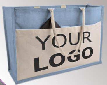 Bolsillo con cremallera interno de Tote Bag Full Gusset With del yute de Tote Bags Bulk Laminated Interior de la arpillera, DIY Art Crafts