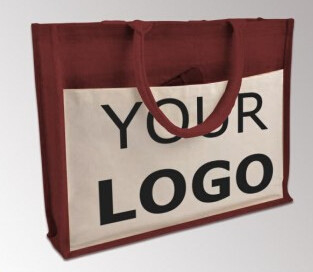 Bolsillo con cremallera interno de Tote Bag Full Gusset With del yute de Tote Bags Bulk Laminated Interior de la arpillera, DIY Art Crafts