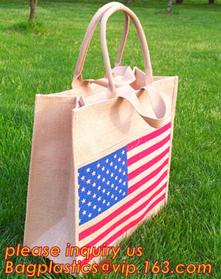 Bolsillo con cremallera interno de Tote Bag Full Gusset With del yute de Tote Bags Bulk Laminated Interior de la arpillera, DIY Art Crafts