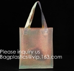 Brillo Tote Bag Pvc Holographic Bag, arco iris del vinilo, totalizador que nada del bolso de la manija del laser de la playa