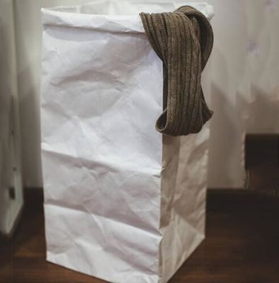 Bolso de papel del almacenamiento de Kraft, bolsos de Laudry Kraft, bolsos de ropa, bolsa de papel reciclada paquete de Brown, organizador del cajón