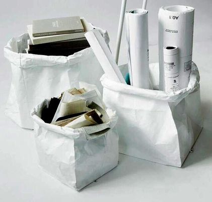 Bolso de papel del almacenamiento de Kraft, bolsos de Laudry Kraft, bolsos de ropa, bolsa de papel reciclada paquete de Brown, organizador del cajón