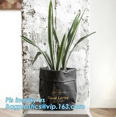 Bolso de papel del almacenamiento de Kraft, bolsos de Laudry Kraft, bolsos de ropa, bolsa de papel reciclada paquete de Brown, organizador del cajón