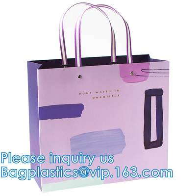 Bolsos que hacen compras de lujo, huéspedes de la boda de la tienda del negocio de la ropa de Matte Modern Embossed Birthday Merchandise