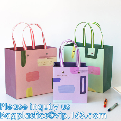 Bolsos que hacen compras de lujo, huéspedes de la boda de la tienda del negocio de la ropa de Matte Modern Embossed Birthday Merchandise