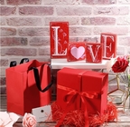 Actual caja de día de San Valentín, caja de la oferta de las damas de honor, actual llenador del papel de la cinta de la tarjeta del bolso, cajas de regalo